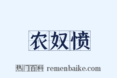 农奴愤是什么意思的图片